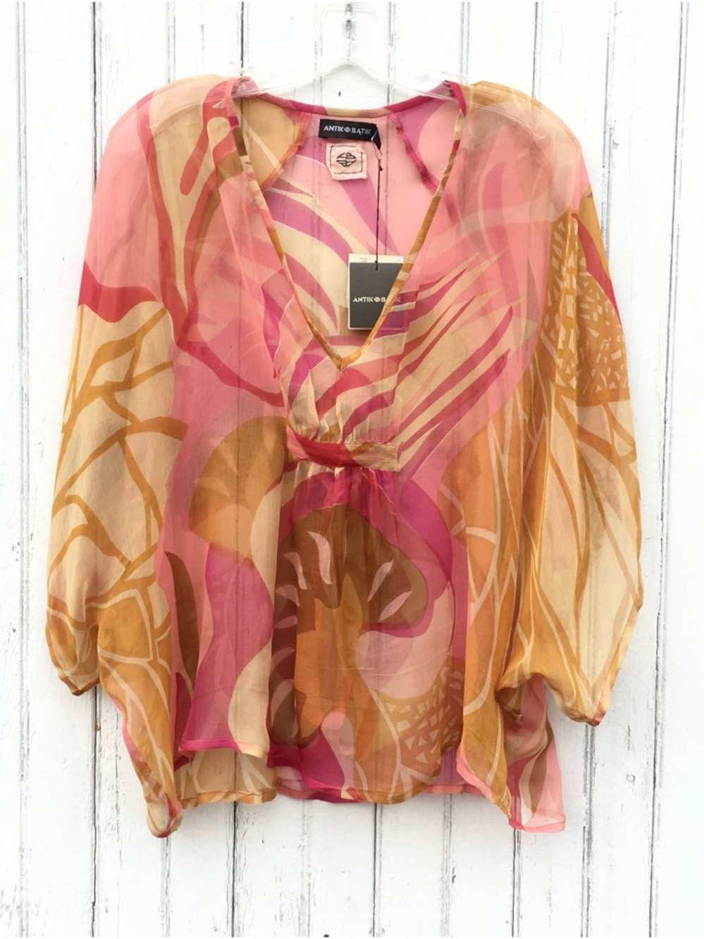 ANTIK BATIK SILK CHIFFON TUNIC TOP